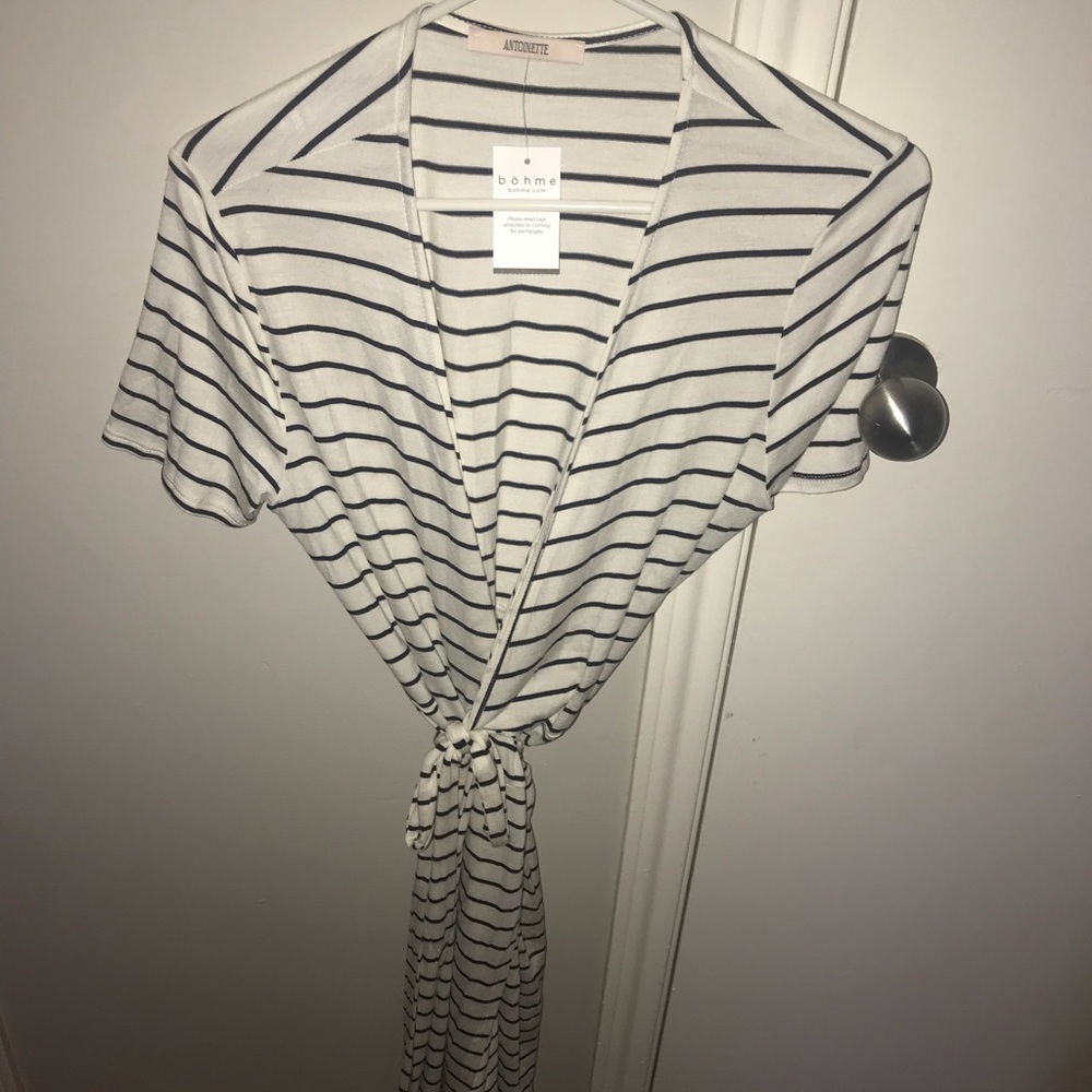 Bohme striped wrap dress